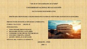 Diseño Del Frontis Del Coliseo Romano A Través Del Software GeoGebra