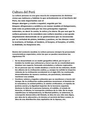 Cultura Del Perú