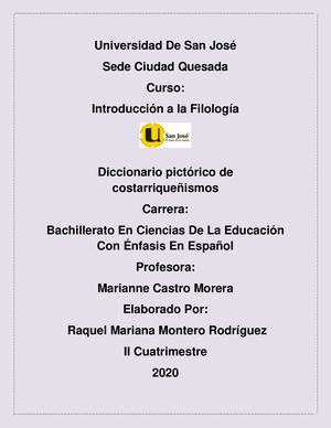 Costarriqueñismos Mariana