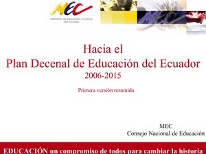 Plan Decenal de Educación 2016-2025