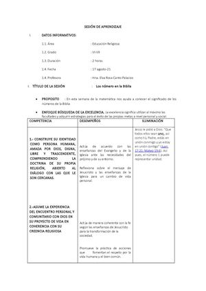 Sesión De Aprendizajesemanamate