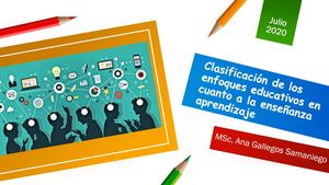 Clasificación Enfoques Educativos Enseñanza Aprendizaje