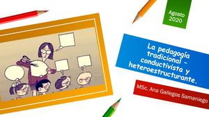 La Pedagogía Tradicional – Conductivista Y Heteroestructurante