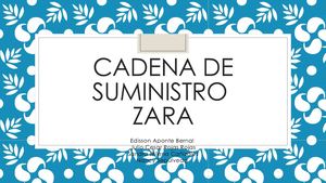 Cadena De Suministro Zara