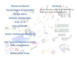 Revista Dispositivos entrada/salida y almacenamiento.