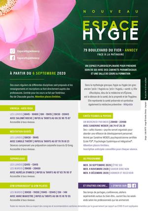 Espace Hygie - Programme 2020