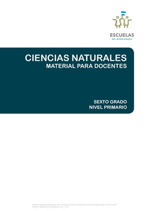 6 Ciencias Naturales Para Docentes Sexto Grado