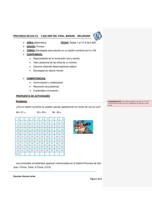 Sumas y restas en el castillo