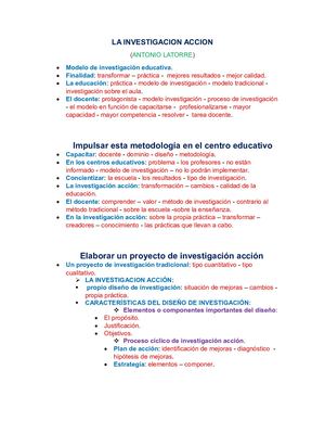 La Investigacion Accion