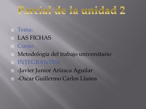 Las fichas y el estudio individual y grupal