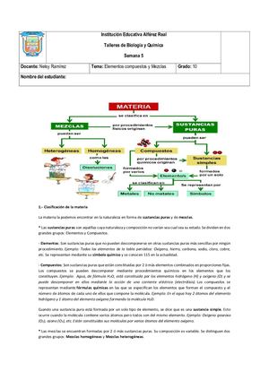 Taller Compuestos Y Mezlclas Grado 10 Semana5