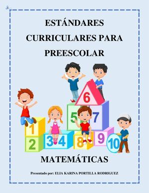Estándares Curriculares Para Preescolar 1