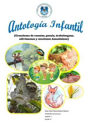 Antología Infantil (Poesías, Trabalenguas, Adivinanzas, Cuentos y Canciones)