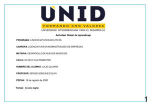 Quijano Julio Actividad Global Desarrollo De Nuevos Negocios