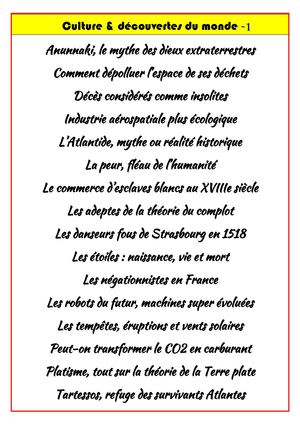 1-Culture & Découvertes