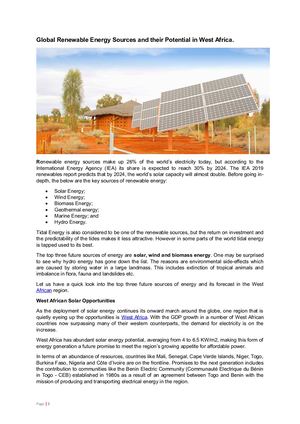 Fabrice Adjakly -Global Renewable Energy Sources And Their Potential In West Africa