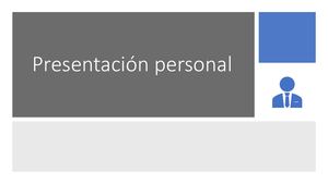 Higiene Y Presentación Personal