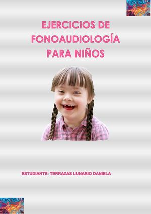 Ejercicios De Fonoaudiología Para Niños