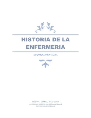 Historia De La Enfermeria