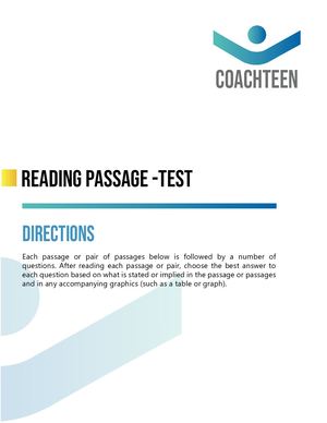 Academic Aptitude 1 - Reading - Passage