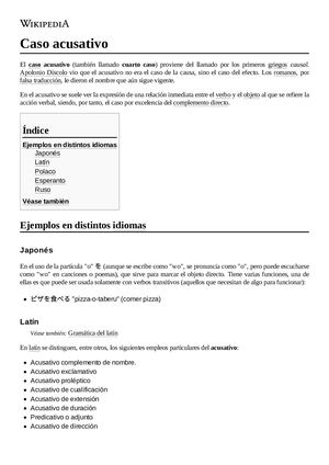 Caso Acusativo