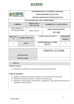 C Alcoser Generador De Vander Graf