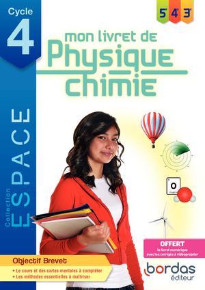 ESPACE Mon livret Physique Chimie Cycle 4 (extrait)