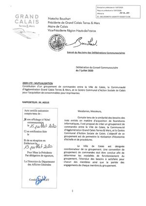 20200707 - Deliberations - Mutualisation