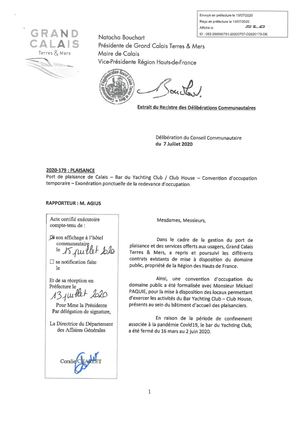 20200707 - Deliberations - Plaisance