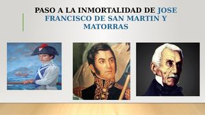 Paso A La Inmortalidad del General Jose Francisco De