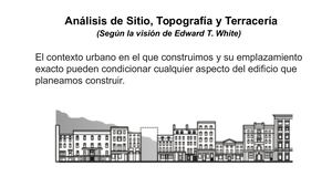 Analisis De Sitio,topografia,terraceria