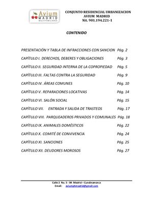 Borrador del manual de convivencia AVIUM