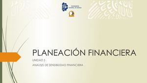 Analisis De Sensibilidad Financiera