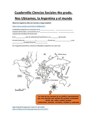 Cuadernillo Sociales 4to Grado