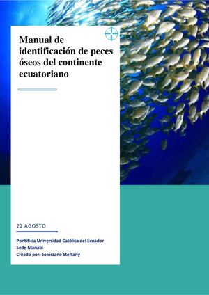 Manual De Identificación De Peces óseos (Steffany Solórzano)