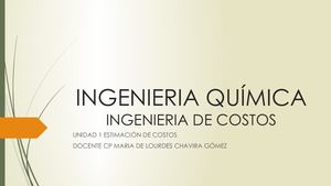 Unidad 1 Estimación De Costos