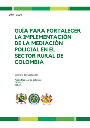 Guía Ecsan Para La Mediación Rural 2020