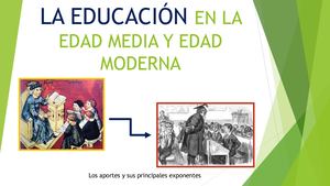 La Educación en Las Edades Media y Moderna