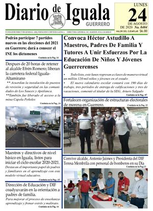 Lunes 24 De Agosto De 2020 Diario De Iguala
