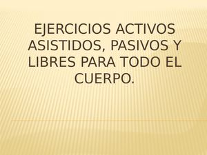 Cartilla Ejercicios Pasivos, Activos Y Libres