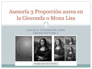 Asesoría 3 Proporción Aurea En La Gioconda O Mona