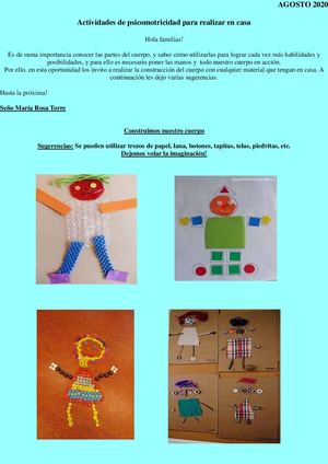 ACTIVIDAD DE PSICOMOTRICIDAD
