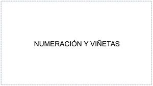 Numeración Y Viñetas