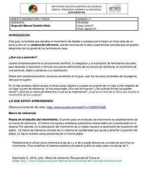 Guía De Física 7° Nueva Segundo C