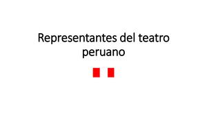 Representantes Del Teatro Peruano