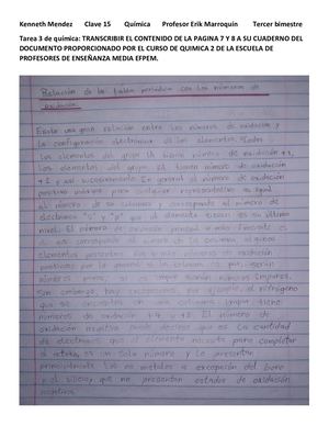 Tarea 3 De Quimica Tercer Bimestre