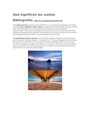 Qué Significan Los Sueños