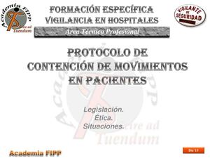 HOS90 - Protocolo De Contención De Pacientes