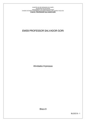 3ºs Anos Adaptada Danilo Bloco 9 Ok