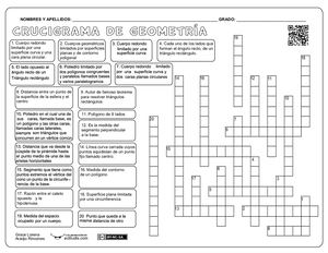 Crucigrama Geometría